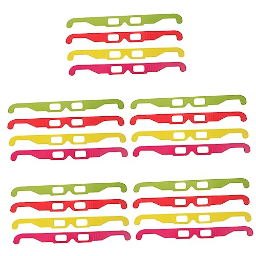 Homoyoyo 40 Stk 3D-Feuerwerksbrille 3D Kinderbrille 3D-Sichtbrille Pappbrille für Kinder Brillengestelle 3D-Anaglyphenbrille 3D-Brille Doppellagiger 250g-Karton von Homoyoyo