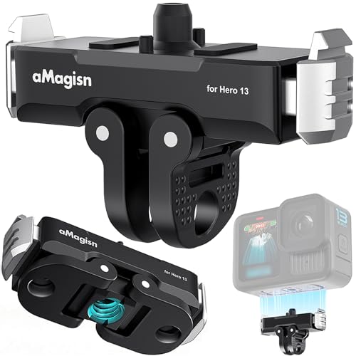 Honbobo Magnetische Halterung für GoPro Hero 13 Black, für GoPro Magnetverschlusshalterung (HERO13 Black), Schnellspanner Adapter Zubehör für Helm/Brust/Kopf/Fahrrad/Motorrad/Auto/Selfie-Stick/Stativ Honbobo Magnetische Halterung für GoPro Hero 13 Black, für GoPro Magnetverschlusshalterung (HERO13 Black), Schnellspanner Adapter Zubehör für Helm/Brust/Kopf/Fahrrad/Motorrad/Auto/Selfie-Stick/Stativ von Honbobo