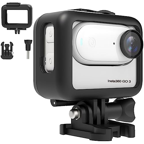 Honbobo Schutzrahmen Schutzhalterung Adapter kompatibel mit Insta360 GO 3 Daumenkamera Action Pod von Honbobo