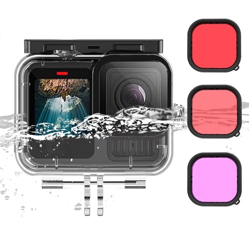 Honbobo Unterwassergehäuse für GoPro Hero 13 Black, 45M Wasserdichtes Gehäuse Hülle mit Tauchfilter, Tauchgehäuse Schutzgehäuse Unterwasser Zubehör für GoPro Hero 13/12/11/10/9 Black Honbobo Unterwassergehäuse für GoPro Hero 13 Black, 45M Wasserdichtes Gehäuse Hülle mit Tauchfilter, Tauchgehäuse Schutzgehäuse Unterwasser Zubehör für GoPro Hero 13/12/11/10/9 Black von Honbobo