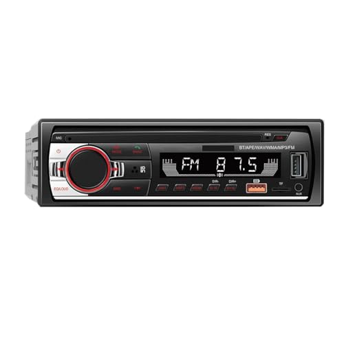 HondoKet 12-V-Auto-Bluetooth-MP3-Player FM-Radio Stereo-Freisprechanruf Stereo-Player LED-Hintergrundbeleuchtung Display USB-Aufladung CD-Player Einfache Installation Einfach zu Bedienen von HondoKet