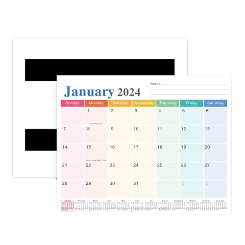 HondoKet Magnetischer Kalender für Kühlschrank, läuft von Januar 2024 bis 2025, 18 Monatskalender wie abgebildet von HondoKet