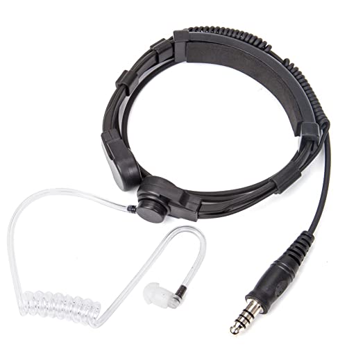 HondoKet Teleskopisches Heavy Duty Throat Vibration Mic Headphone Plug für Walkie Talkie Radio von HondoKet