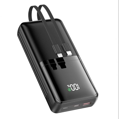 Power Bank Schnellladefunktion 27000mAh 22.5W Powerbank, USB C Externe Handyakkus mit 4 Ausgängen und 2 Eingängen, Power Bank mit Kabel Große Kapazität für Smartphone von Honestself