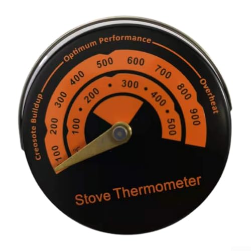 Kaminthermometer magnetisch, Herdthermometer, Magnetbefestigung, für Stahl/Eisen, Grill, Rauchrohre von Honseadek