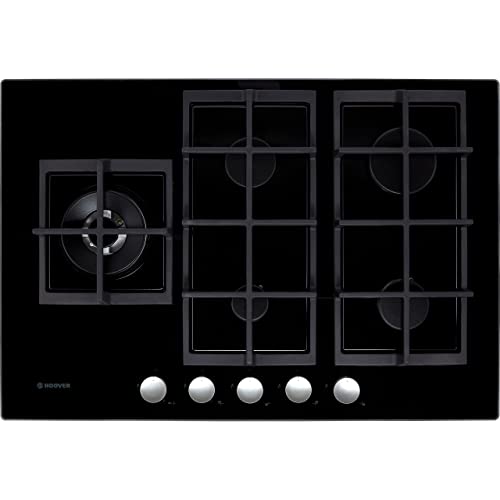 Hoover HVG7W4SB H-HOB 300 Gaskochfeld, 74 cm, 5 Brenner, Schwarz von Hoover