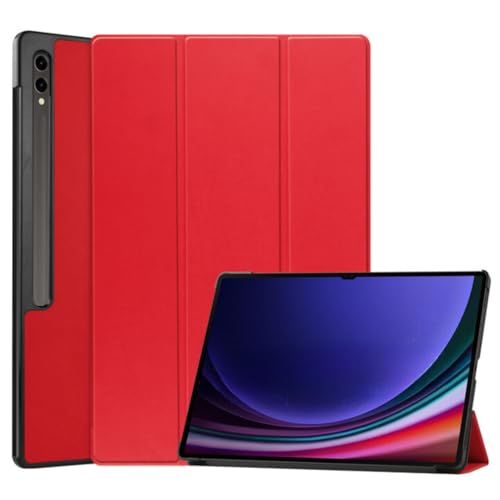 Hoozey - Hülle kompatibel mit Samsung Galaxy Tab S10 Plus (2024) - 12.4 Zoll - Mit Auto/Wake-Funktion - Tablet Case Schutzhülle - Rot von Hoozey