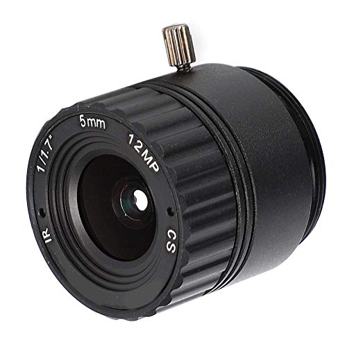 5-mm-CCTV-Kameraobjektiv, HD F1.2 1/1.7 CS-Mount-Iris mit Fester Linse, CW-FL0518-12MP Feste Iris/Weitsichtobjektiv für CCTV-Überwachungskamera von Hopcd