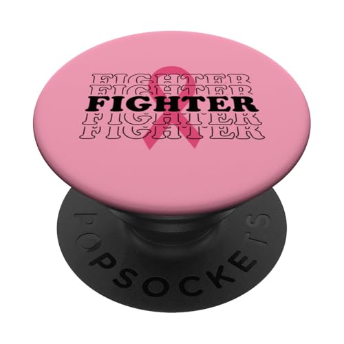 Motivierender Motivationskämpfer für Familienanpassungen bei Brustkrebs PopSockets mit austauschbarem PopGrip von Hope In Pink Apparel.USA