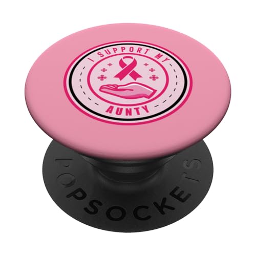 Süß, ich unterstütze meine Tante, Familie, die zu Brustkrebs passt, Tante PopSockets mit austauschbarem PopGrip von Hope In Pink Apparel.USA