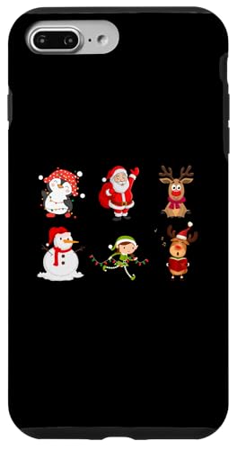Hülle für iPhone 7 Plus/8 Plus Süßes Weihnachts-T-Shirt mit Weihnachtsmann und Rentier von Hope and daisies