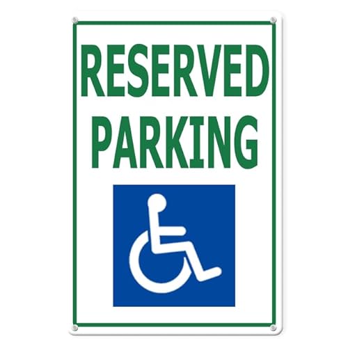 Horienteeon Aluminiumschild mit Aufschrift "Reserved Parking", 14 x 20 cm, robustes Aluminiumschild, Straße, Straße, Privatgrundstück, Parkschild für Außenwand, Straße von Horienteeon