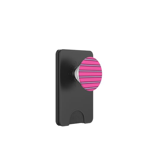 Rosa Blau Schwarz Gestreift Girly Aesthetic Preppy Stripe PopSockets PopWallet für MagSafe von Horizontal Stripes Elegant Pattern