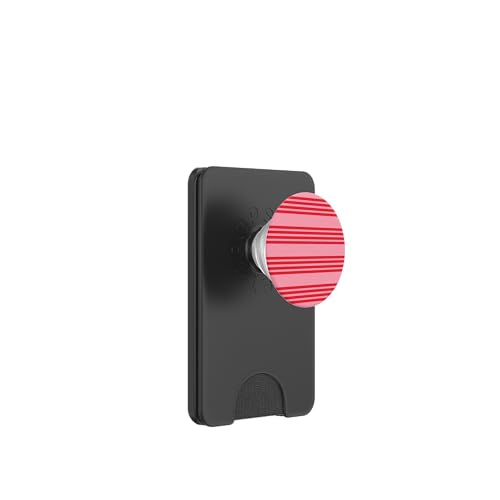 Rosa Rot gestreift ästhetisch Mädchen adrette Streifen PopSockets PopWallet für MagSafe von Horizontal Stripes Elegant Pattern