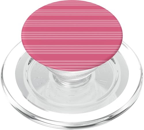 Rosa gestreifte ästhetische Mädchen adrette Streifen PopSockets PopGrip für MagSafe von Horizontal Stripes Elegant Pattern