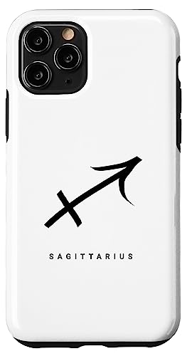 Hülle für iPhone 11 Pro Schütze Sagittarius Sternzeichen kalligraphische Zeichnung von Horoskop Kalligraphie