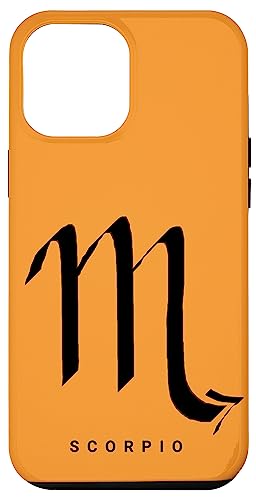 Hülle für iPhone 14 Pro Max Skorpion Kalligraphie Sternzeichen Horoskop Orange von Horoskop Kalligraphie