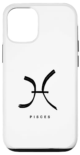 Hülle für iPhone 15 Pro Fische Pisces Sternzeichen kalligraphische Zeichnung von Horoskop Kalligraphie