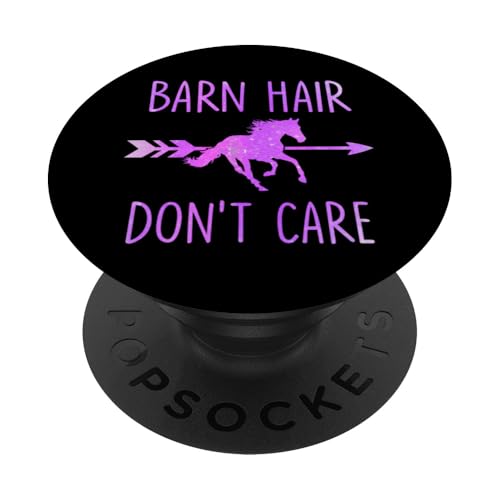 Barn Hair Don't Care Reiten Mädchen Frauen PopSockets Klebender PopGrip von Horse Lover Outfit Gifts Women Girls