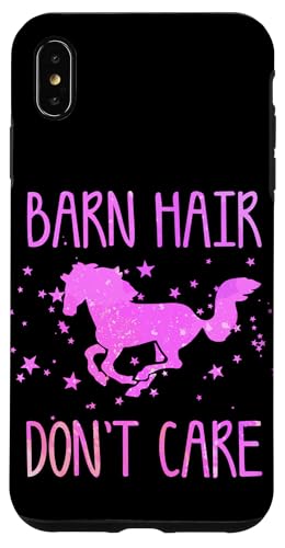 Hülle für iPhone XS Max Horse Stall Hair Don't Care Lustig von Horse Lover Outfit Gifts Women Girls