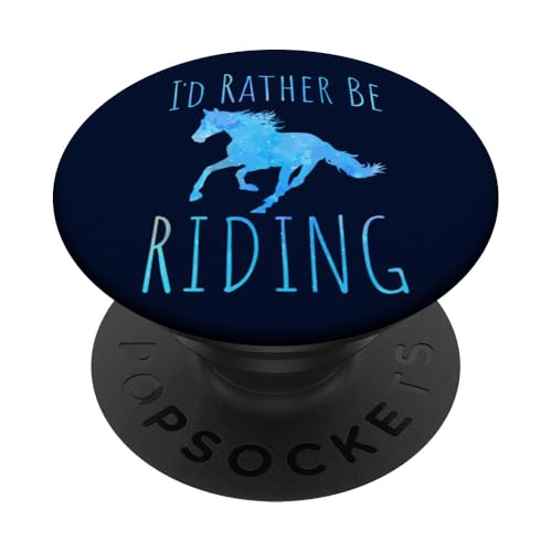 I'd Rather Be Riding Horses Equestrian Rider Damen Mädchen PopSockets Klebender PopGrip von Horse Lover Outfit Gifts Women Girls