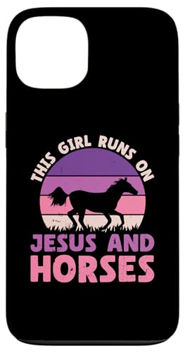 Hülle für iPhone 13 Dieses Mädchen rennt auf Jesus und reitet Reiterinnen von Horse Riding Gifts for Women & Girls