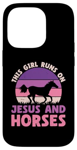 Hülle für iPhone 14 Pro Dieses Mädchen rennt auf Jesus und reitet Reiterinnen von Horse Riding Gifts for Women & Girls