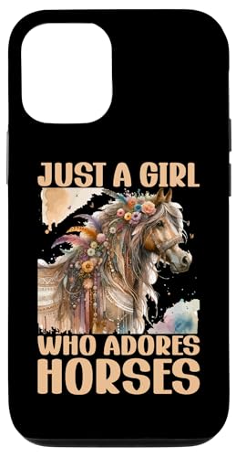 Nur ein Mädchen, das Pferde liebt, Reiten Hülle für iPhone 12/12 Pro von Horse Riding Gifts for Women & Girls