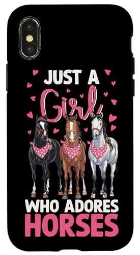 Nur ein Mädchen, das Pferde liebt, Reiten Hülle für iPhone X/XS von Horse Riding Gifts for Women & Girls