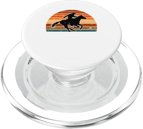 Retro Sunset Pferd Reiten Reiter Pferde PopSockets PopGrip für MagSafe von Horseback Riding Equestrian Gifts