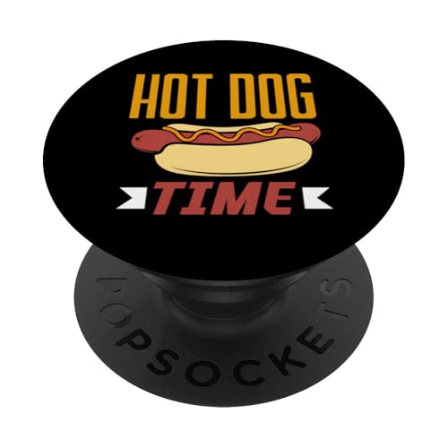 Hot Dog Time Genießen Sie Hotdog-Momente PopSockets Klebender PopGrip von Hot Dog Enthusiasts and Hot Dog Lover Gifts