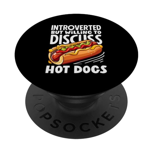 Introvertierte Diskussion Hot Dog Enthusiast Vibes PopSockets Klebender PopGrip von Hot Dog Enthusiasts and Hot Dog Lover Gifts