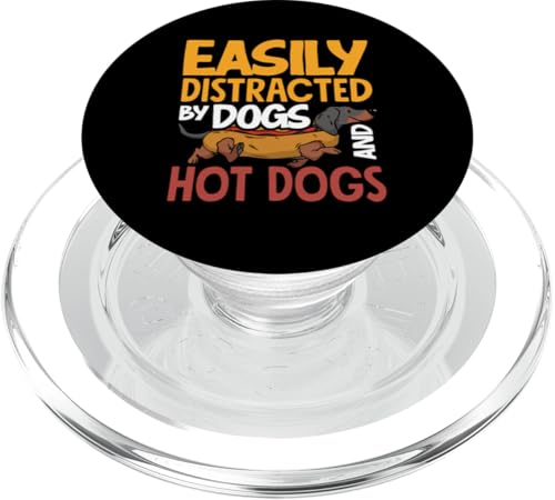 Lässt sich leicht von Hunden und Hot Dogs ablenken PopSockets PopGrip für MagSafe von Hot Dog Enthusiasts and Hot Dog Lover Gifts