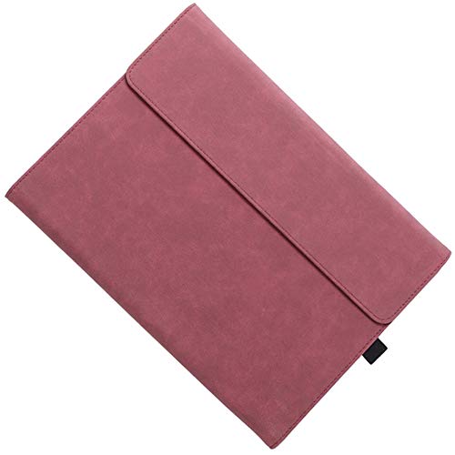 Hülle Multi-Sichtwinkel Hochwertige Tasche Schutzhülle aus Kunstleder, Type Cover kompatibel,Rot 2,kompatibel mit Surface 13.5" von HotYou