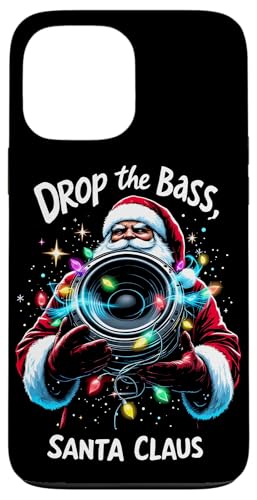 Hülle für iPhone 13 Pro Max Drop The Bass Santa DJ Rave Musikfestival Raver Weihnachten von House Techno EDM Music Lover Xmas Men Women Tees