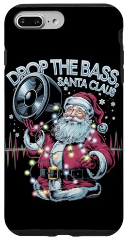 Hülle für iPhone 7 Plus/8 Plus Drop The Bass Santa DJ Rave Musikfestival Raver Weihnachten von House Techno EDM Music Lover Xmas Men Women Tees