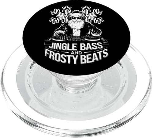 Jingle Bass Santa DJ Rave Music Festival Raver Weihnachten PopSockets PopGrip für MagSafe von House Techno EDM Music Lover Xmas Men Women Tees