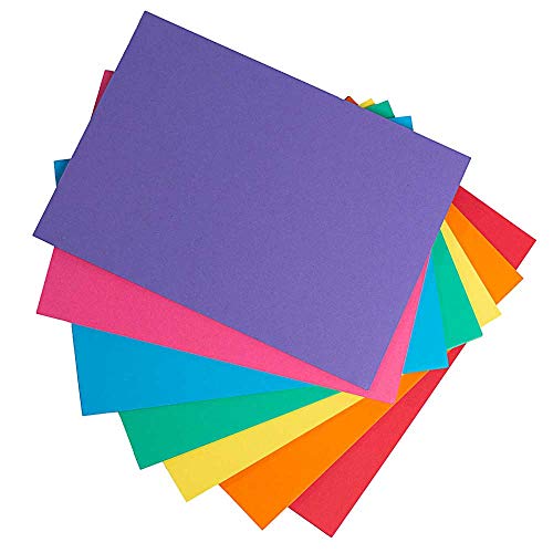 House of Card & Paper A4 Regenbogen-Karton, 50 Blatt pro Packung, 7 Farben, 210 x 297 mm/A4 von House of Card & Paper