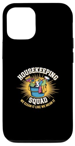 Hülle für iPhone 15 Pro Lustiges Housekeeping Squad We Clean It Housekeeper von Housekeeping Housekeepers Cleaning Apparel & Gifts