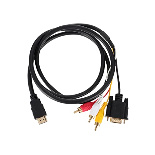 Housoutil 1Stk zu vga zum Konverter High-Definition-Multimedia-zu-VGA-Kabel zum Audiokabel zum männlichen Adapter für Monitor zum Kabel Verbindungskabel Kabel für VGA-AV Kupfer Black von Housoutil