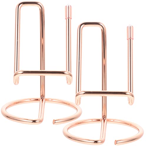 Housoutil 2St Handy-Tablet-Halter Telefonständerhalterung Desktop-Telefonhalterständer Tablette tabletständer Tablet Holder Handyständer Tischtelefonständer Eisendrahtplattierung Rose Gold von Housoutil