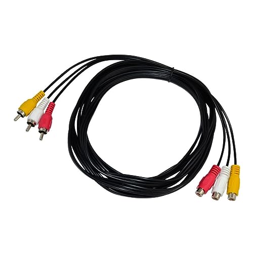 Housoutil 3M Male Zu Female AV Adapter Kabel Audio Video Splitter Kabel Für HiFi Stereo Lautsprecher Und Camcorder Hochwertiges Verbindungskabel Mit Vergoldeten Kontakten von Housoutil