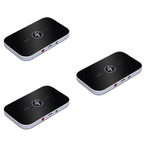 Housoutil 3St drahtloser Stereo-Audio-Sender Sender für Auto Autoradiosender kabellos Rundfunksender reciever für Fernsehen Audio-Adapter Sender und Empfänger Handy b6 von Housoutil