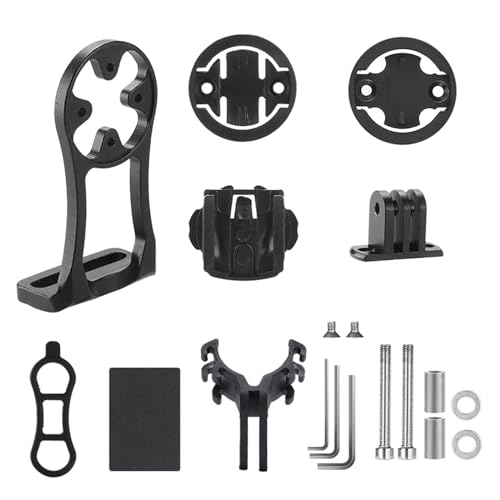 Hrtyvhin Fahrradcomputer-Halterung, verstellbar, für Radfahren, verlängerte Halterung für Lenker, Fahrräder, Handy-Taschenlampen, Vorbau-Unterstützung von Hrtyvhin