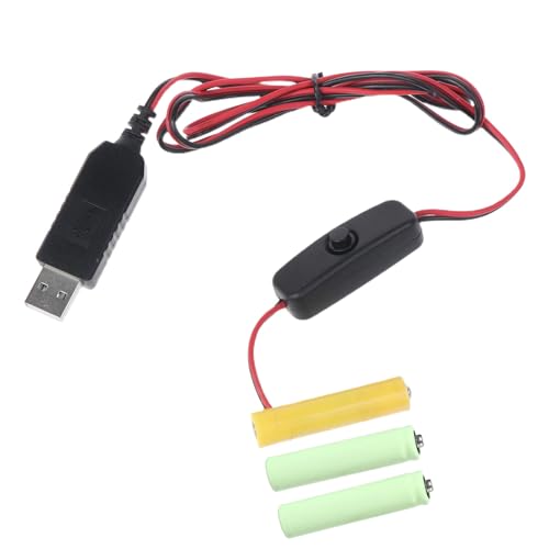 Hrtyvhin Mit USB auf 4,5 V LR03 Batterie-Eliminatoren, Batterie-Netzadapterkabel für LED-Licht, elektronisches Spielzeug von Hrtyvhin