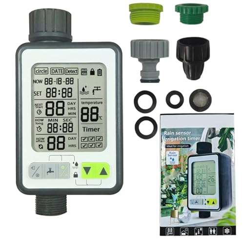 Hrtyvhin Regner-Timer für Gartenschlauch, Wasserhahn, programmierbar, Wasserschlauch-Timer, Bewässerungssteuerung von Hrtyvhin