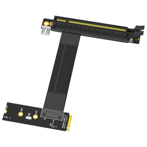 Hsdubygr Riser-Kabel M.2 NVME auf PCIE X16 Adapter Grafik-Verlängerungskabel 90 Grad PCI Express 3.0 16X auf M Key Riser-Kabel A von Hsdubygr