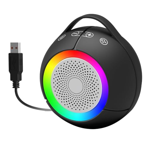 Hsdubygr USB-Computerlautsprecher für Desktop-PC-Laptop-Lautsprecher mit Dynamischem RGB-Licht, Ultraklarem Klang, Hoher Lautstärke, Tiefen Bässen von Hsdubygr