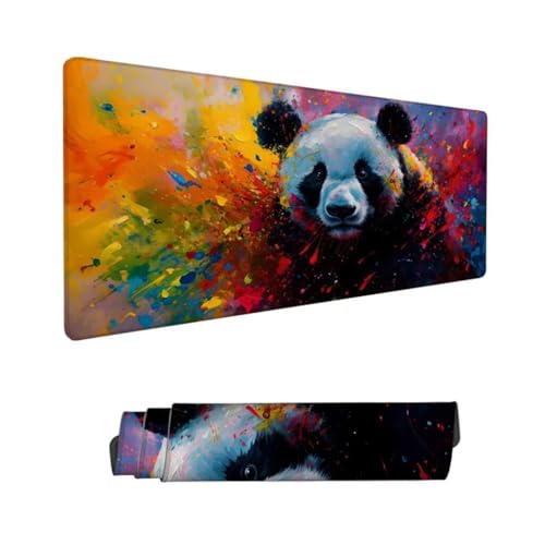 Gaming Mauspad XXL,Mauspad Farbe Mousepad 1600x800x3mm,Schreibtischunterlage Panda Mousepad,Wasserdicht Anti-Rutsch Mouse Pad,Verbessert Präzision und Geschwindigkeit,Gaming-Mauspads für PC Hs-228 von Hsqpoobd