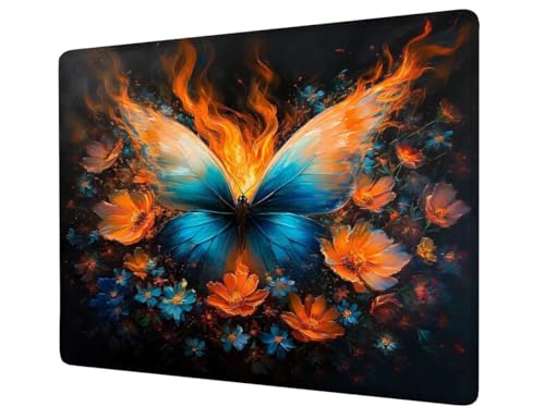 Mauspad Schmetterling Mousepad Klein 250x210x3mm,Mini Gaming Mauspad Chrysantheme Schreibtischunterlage,Wasserdicht Anti-Rutsch Mouse Pad,Verbessert Präzision und Geschwindigkeit,Gaming Zubehör H1-146 von Hsqpoobd